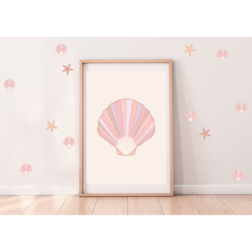 Shell and Starfish Wall Decals - soft and pretty