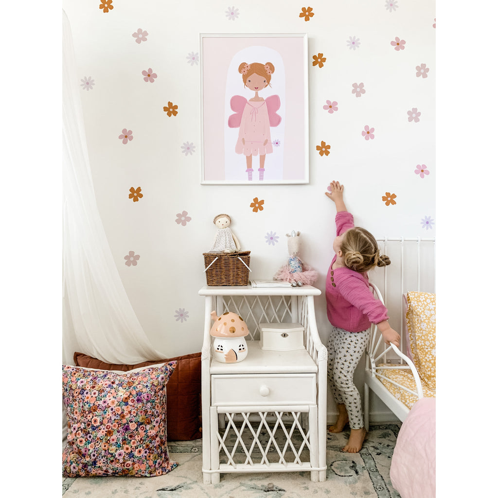 Wildflower wall decals - pop of colour