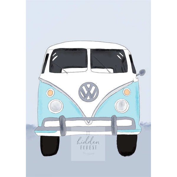 Kombi Van Aqua Blue – My Hidden Forest