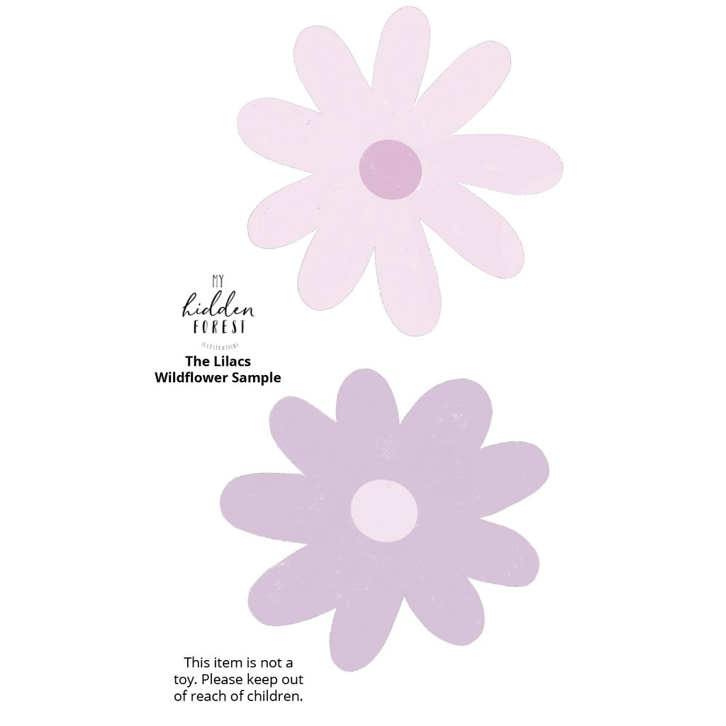 Wildflower wall decals - the lilacs