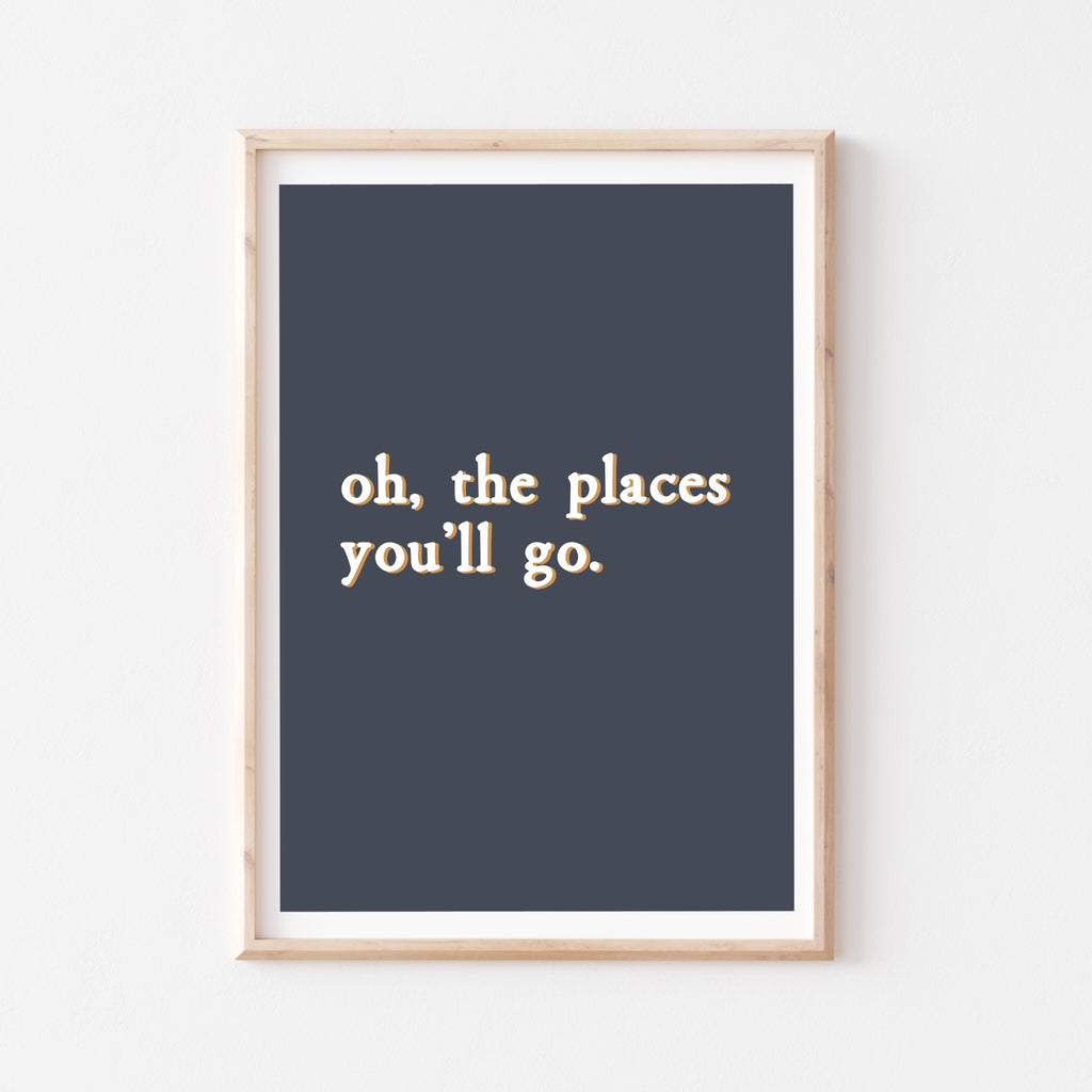 Oh the places you’ll go - dusty navy