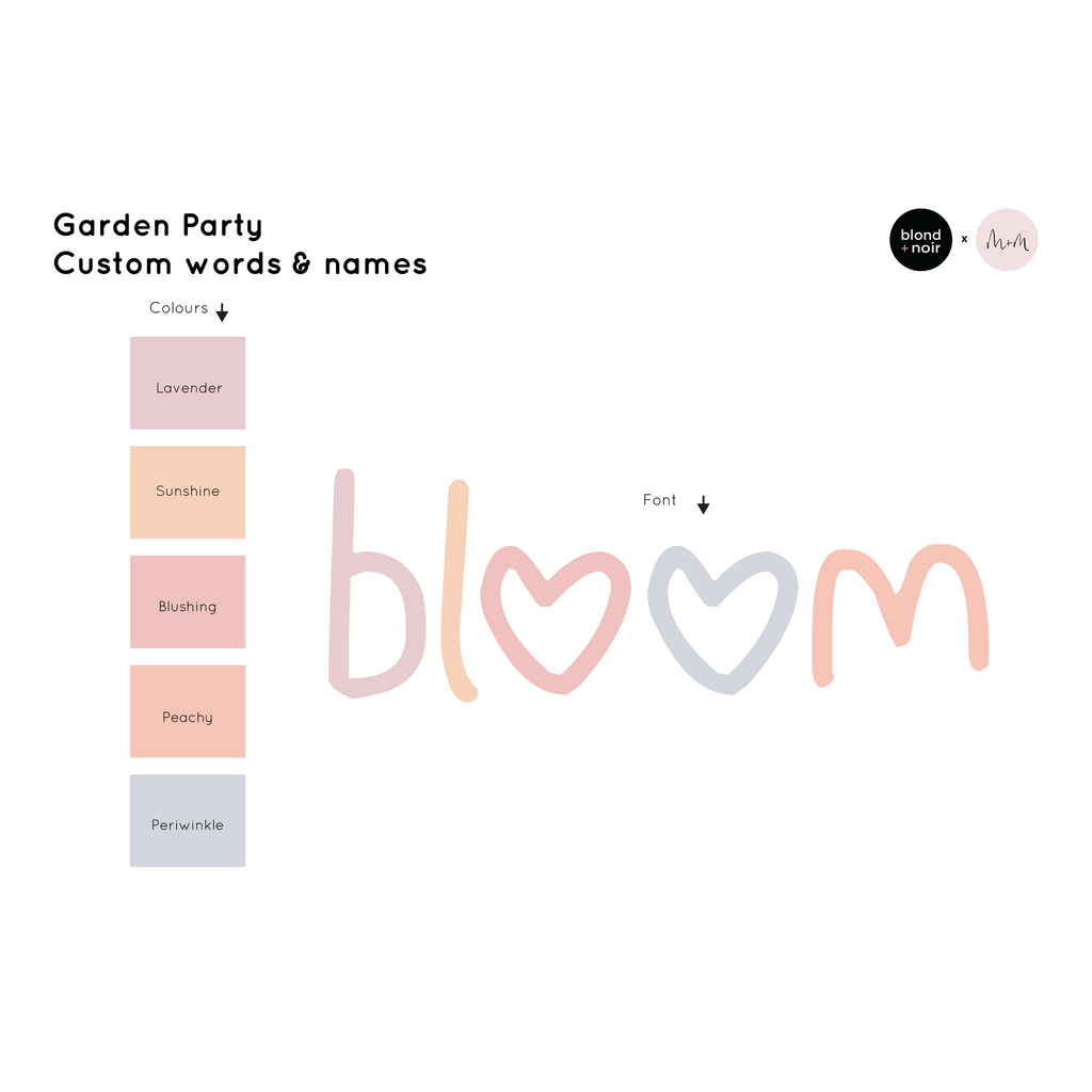 Garden Party - Custom Words