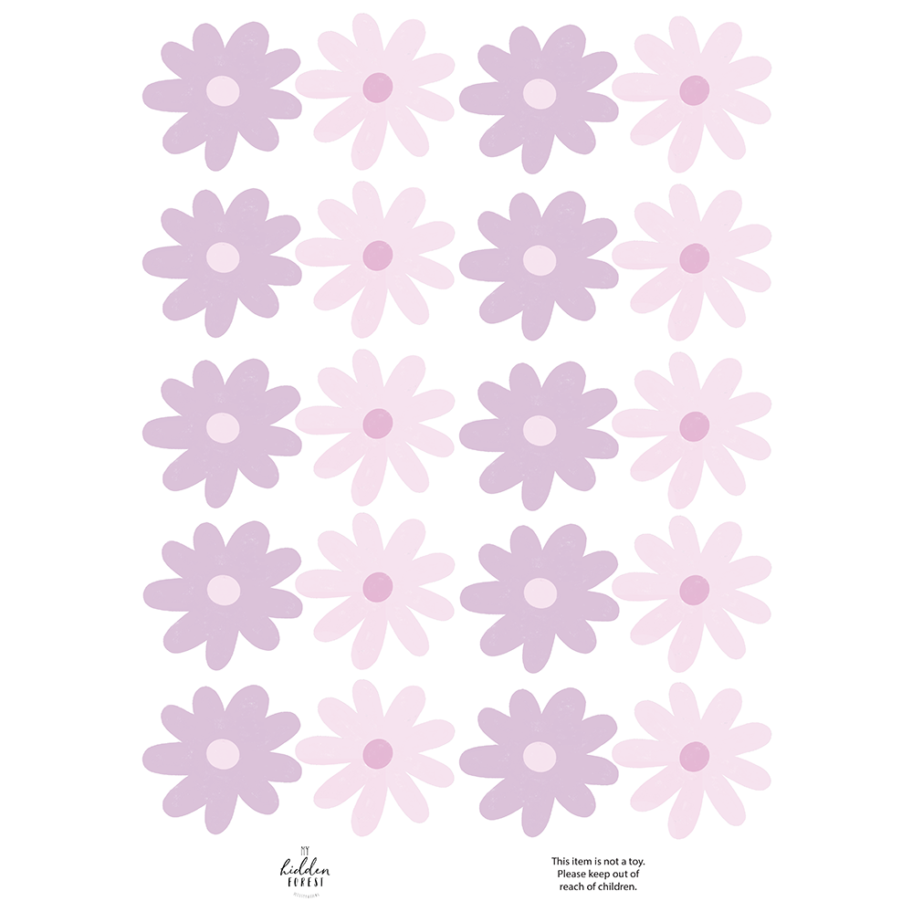 Wildflower wall decals - the lilacs
