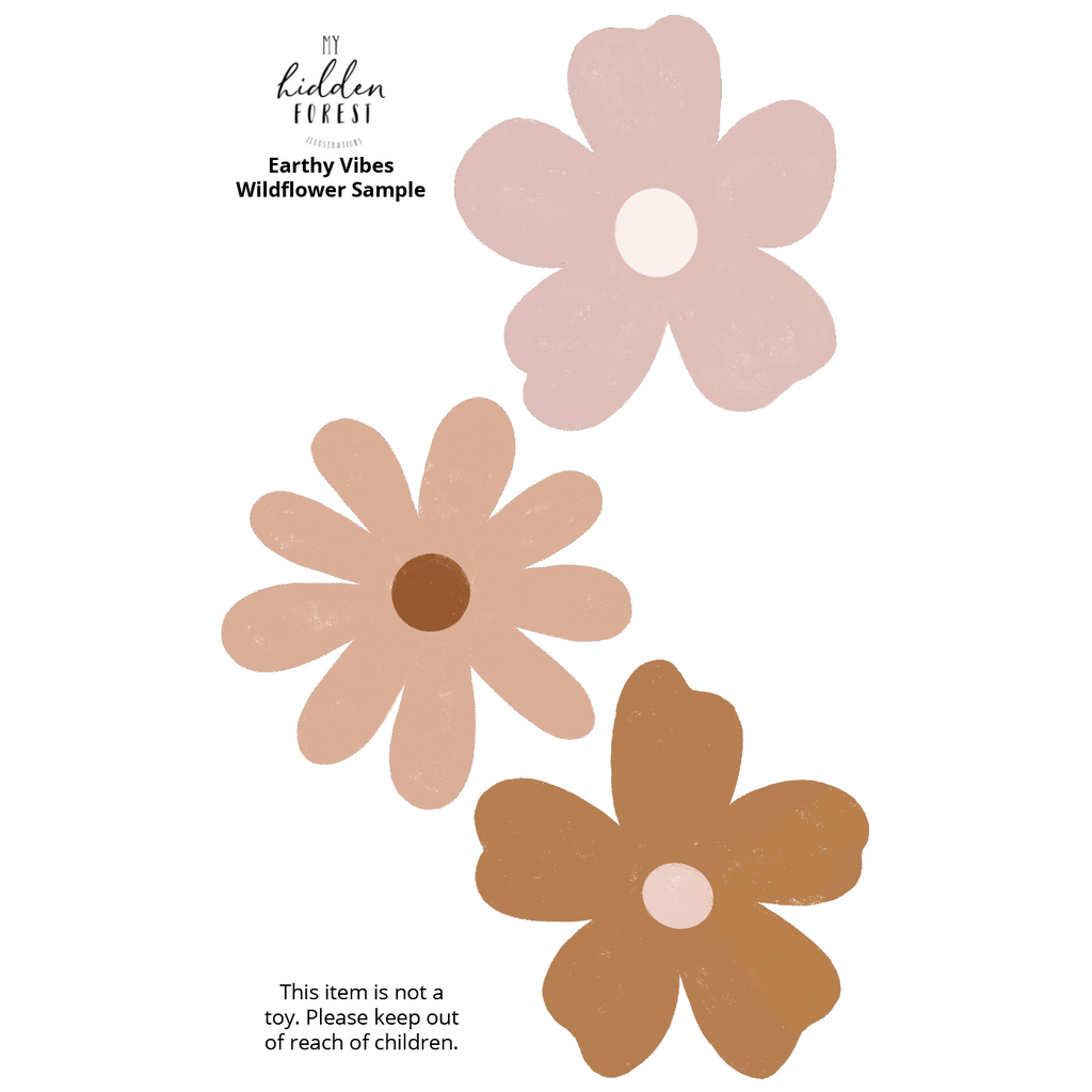 Wildflower wall decals - earthy vibes