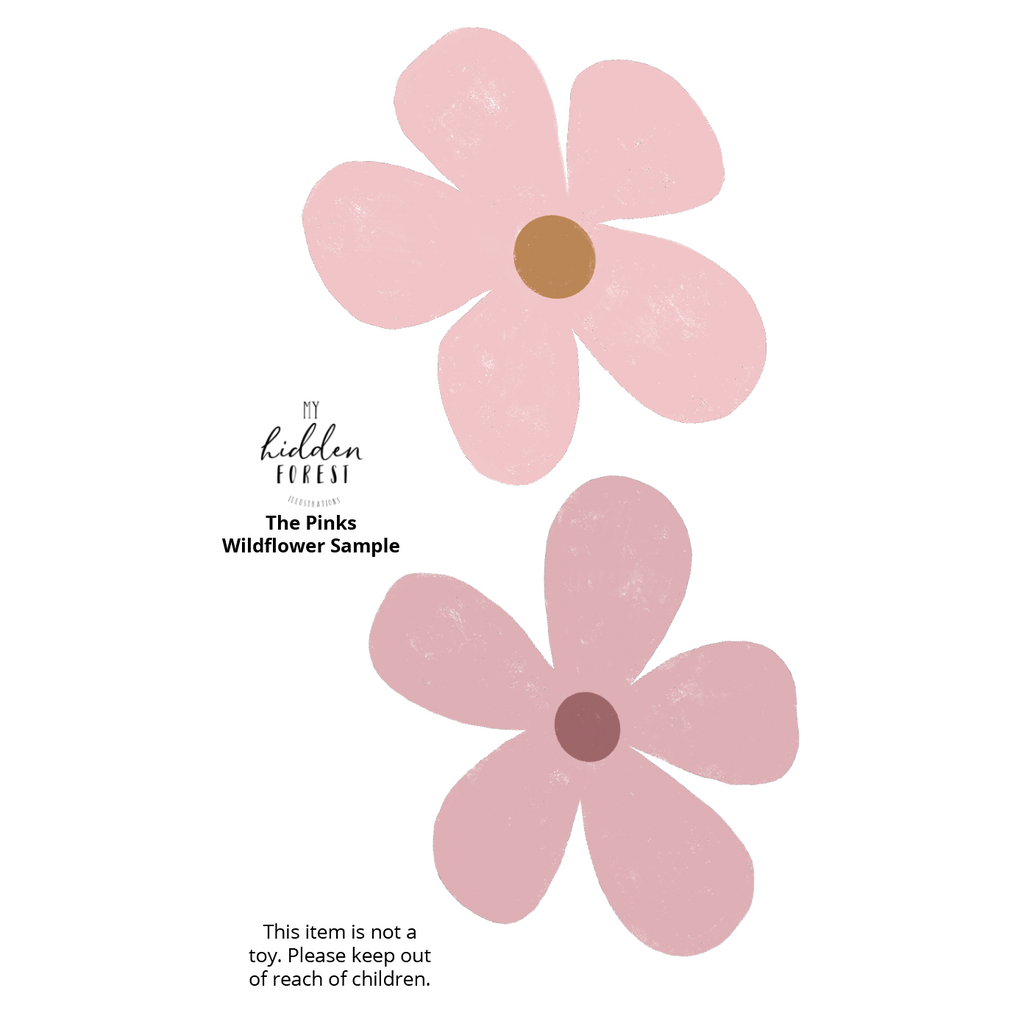 Wildflower wall decals - the pinks